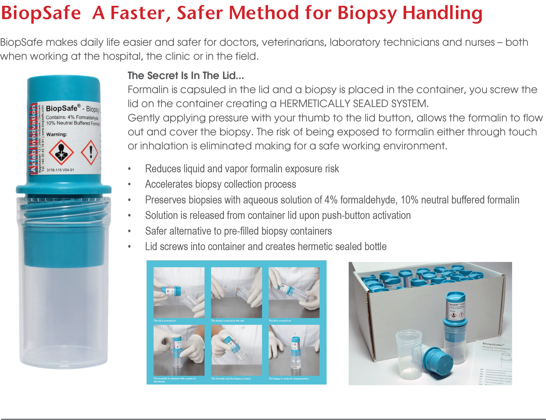 BiopSafe Biopsy Capsule